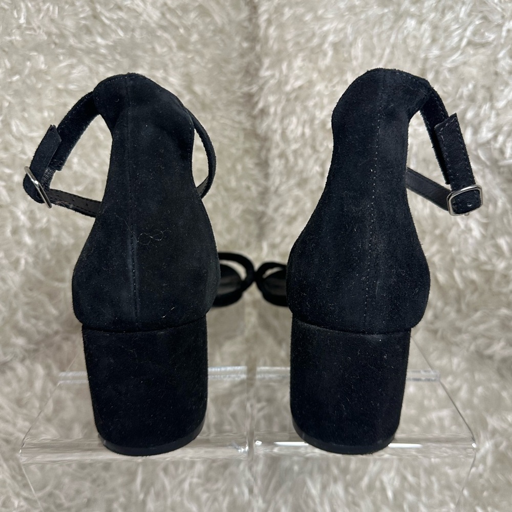 Steve Madden Irene Black Suede Block Heeled Pump Women’s 9.5 - Picture 3 of 9